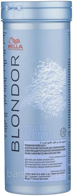 Осветляющий порошок Wella Blondor Multi Blonde Powder 7 рівнів Мультиблонд 400 г Киев - изображение 5