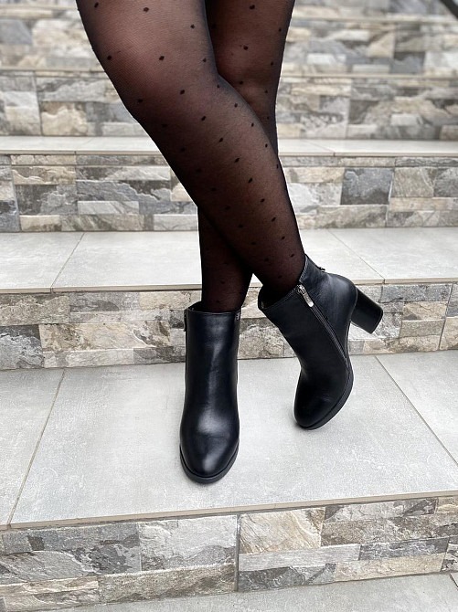 Жіночі черевики YDG-bellini чорні натуральна шкіра висота каблука 7см розмір 36 (2023) Коломия - фото 7