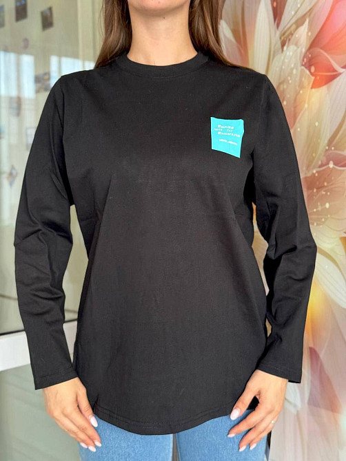 Жіночий стильний зручний лонгслів кулір- турецька бавовна Одеса - фото 1