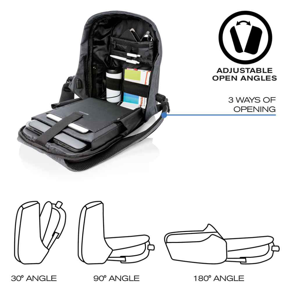 Рюкзак антизлодій міський XD Design Bobby Compact 14", Camouflage Blue (P705.655) Рівне - фото 9