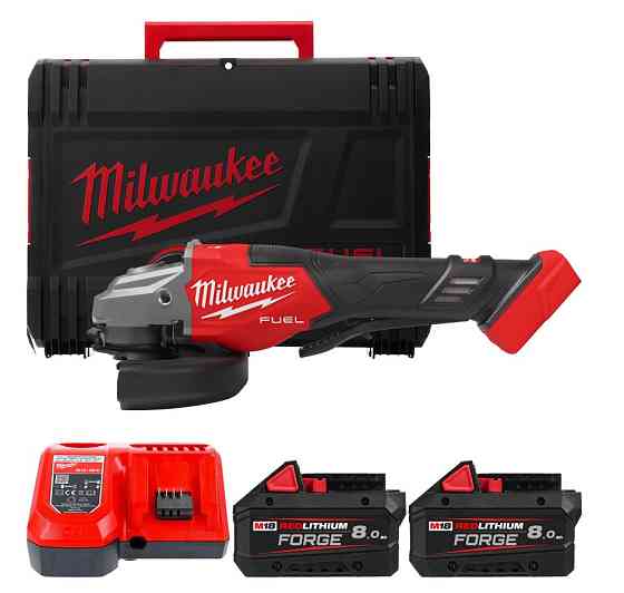 Шліфмашина кутова - болгарка акумуляторна безщіткова MILWAUKEE, M18 FHSAG125XPDB2-802X, діаметр 125мм (зарядний пристрій М12-18 Одеса