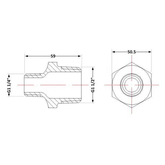 Ніпель чавунний 1" 1/2х1" 1/4 НР Київ