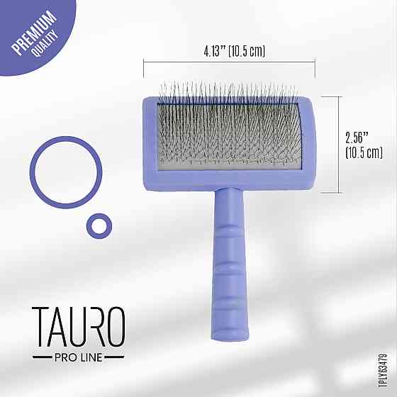 Tauro Pro Line Щітка пластикова, зубчики 20 мм, тонкі, фіолетова, 6,5 х 10,5 см Киев