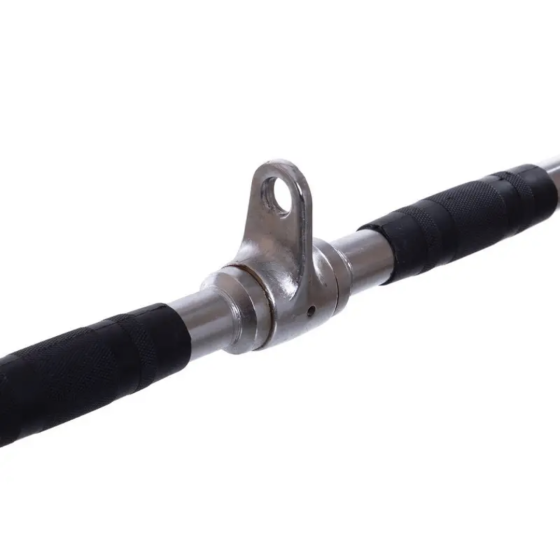 Ручка для верхньої тяги York Fitness 122см вигнута з гумовими рукоятками, хром Киев