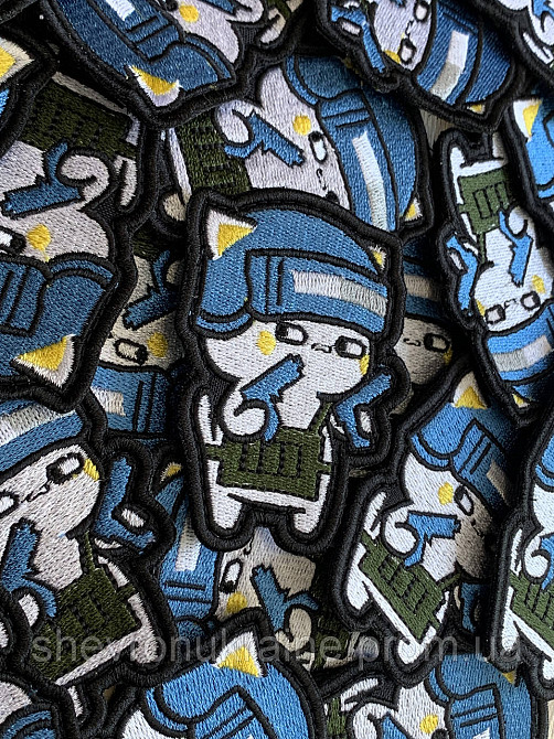 Шеврон СУПЕР КОТИК (Форма контурная. На липучке) Размер 8x6см Киев - изображение 2