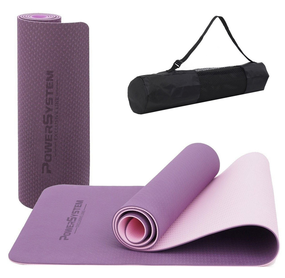 Килимок для йоги та фітнесу Power System PS-4060 TPE Yoga Mat Premium Purple (183х61х0.6) Кам'янське - фото 1