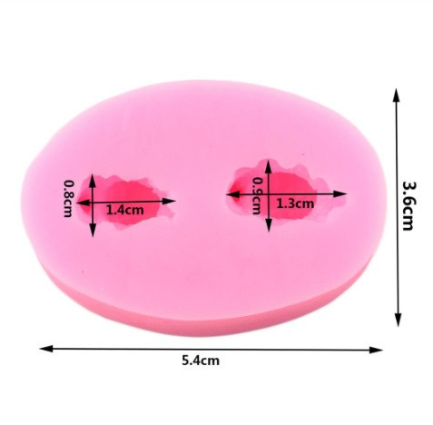 Молд силіконовий Равлики 54 на 36 мм рожевий Київ - фото 2