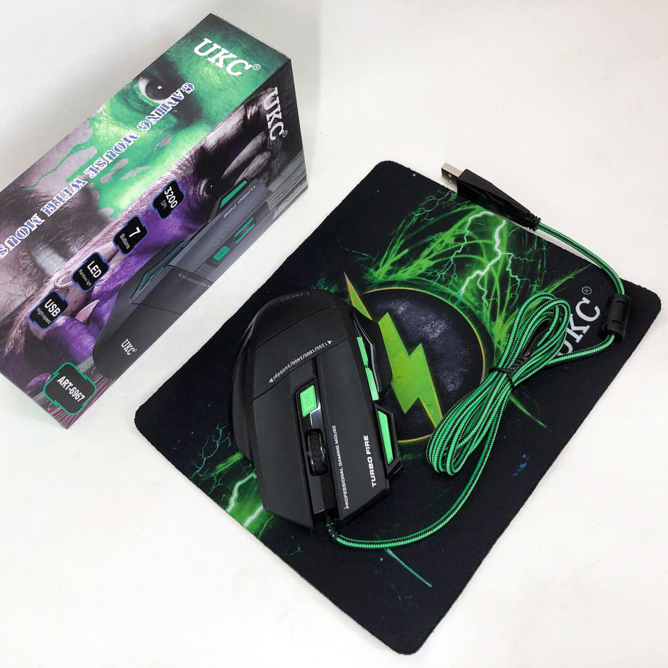 Мишка провідна ігрова UKC 6967 з килимком LK-29 Львів - фото 8