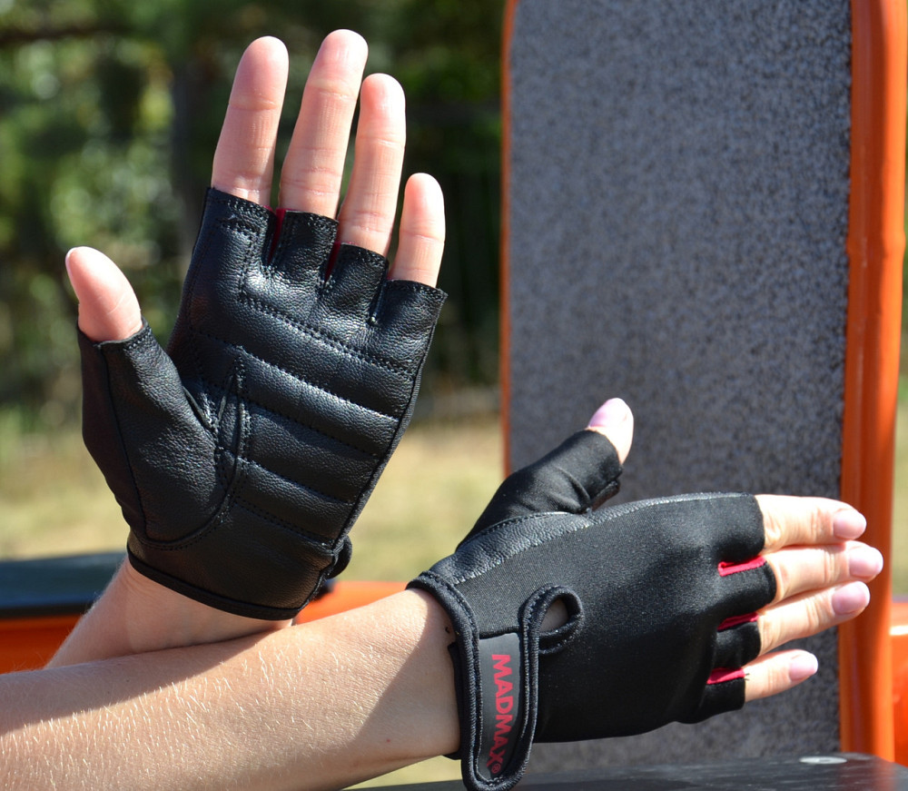 Рукавички для фітнесу MadMax MFG-251 Rainbow Rubine Red M Луцк - изображение 7