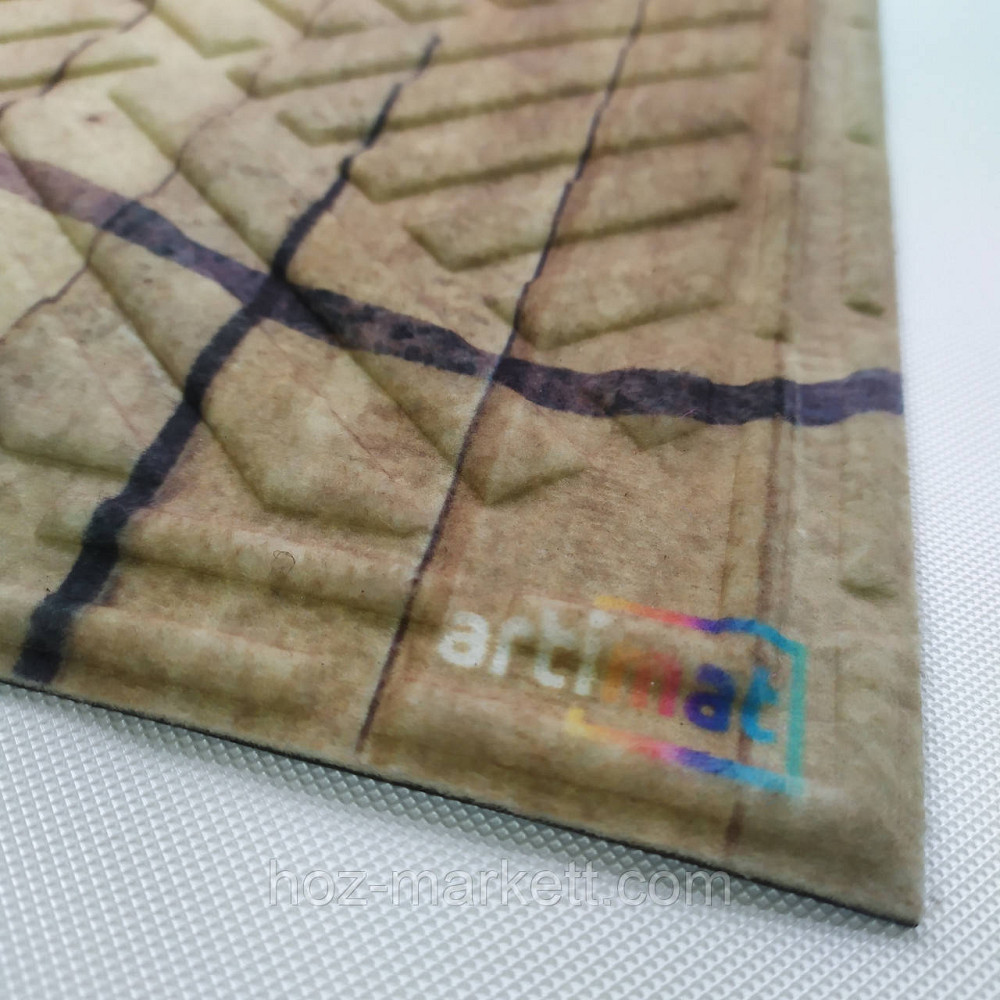 Коврик 60 х 40 см прорезиненный с ворсом в прихожую Привет Харьков - изображение 4