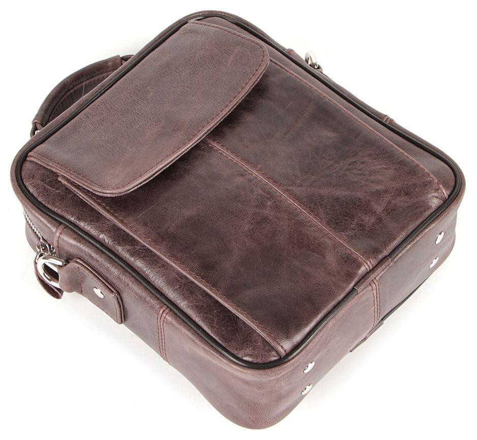 Сумка SHVIGEL 00874 шкіряна Коричнева Київ - фото 8