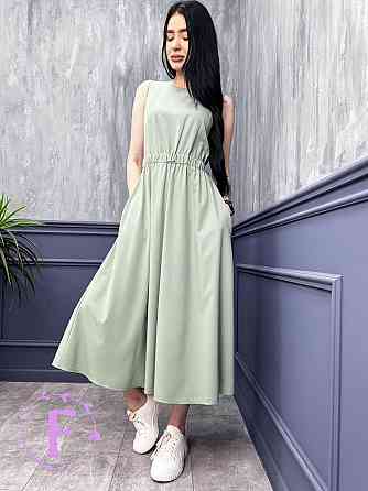 Летнее платье из софта Wendy 46-48, Оливковый Киев