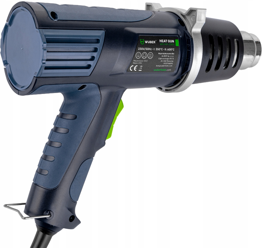 Фен будівельний Wuber 2000Вт 600°C з регулюванням температури (Польща) Київ - фото 8