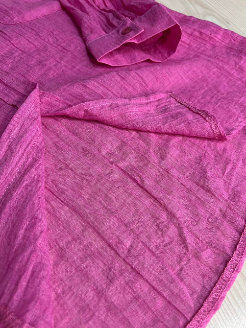 Рубашка женская Xingyue 388 оверсайз хлопок жатка с карманом, розовый, one size Киев - изображение 15