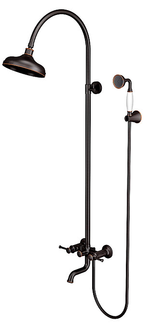 Душевая система с изливом Imprese Podzima Zrala ZMK02170809 черная Киев - изображение 1