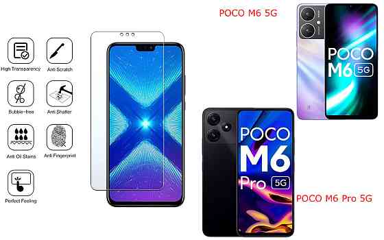 Защитное стекло NeoGlass для POCO M6 5G, POCO M6 Pro 5G – ультрапрозрачное и устойчивое Киев