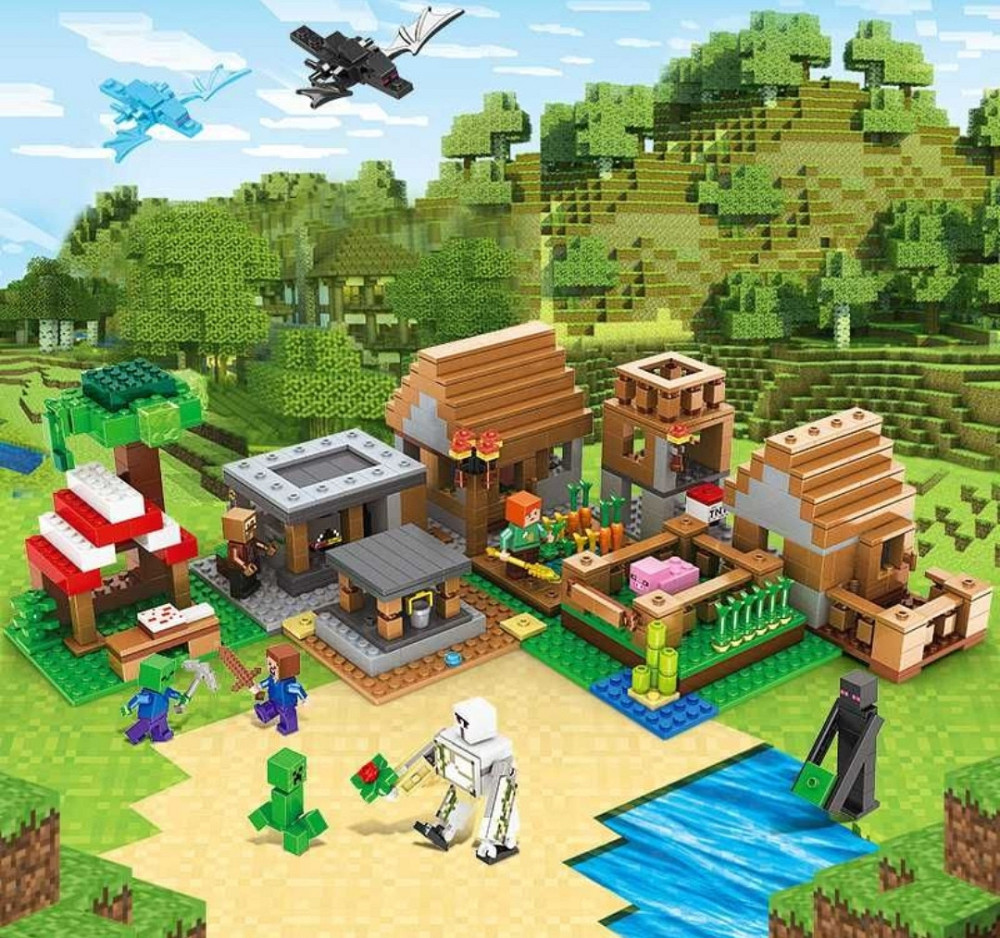 Лего Майнкрафт Деревня жителей с Драконами, 938 деталей Lego MINECRAFT. Харьков - изображение 5