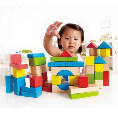 Розвиваюча іграшка Hape Набір дерев'яних блоків кольорові (E0409) Вінниця