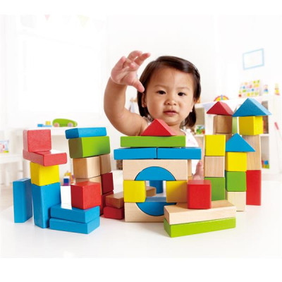 Розвиваюча іграшка Hape Набір дерев'яних блоків кольорові (E0409) Вінниця - фото 2