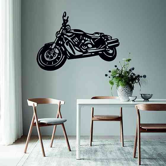 Декоративное настенное Панно «Мотоцыкл» Декор на стену 110*78 см, Черный Киев