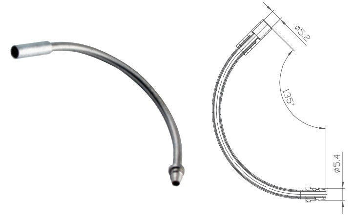 Напрямна трубка Alligator гальмівного троса на V-brake кут 135º 1 шт Бровари - фото 1