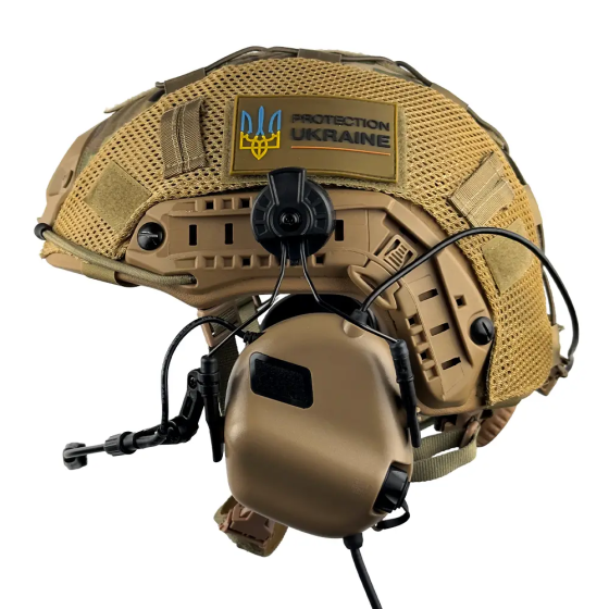 Комплект шлем Fast Team Wendy Helmet NIJ IIIA + наушники Earmor M32H MOD3 + кавер (Койот) размер M Винница