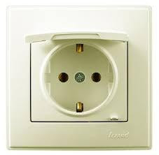 LESYA крем Розетка внутрішня із заземленням Лезард Житомир - фото 1