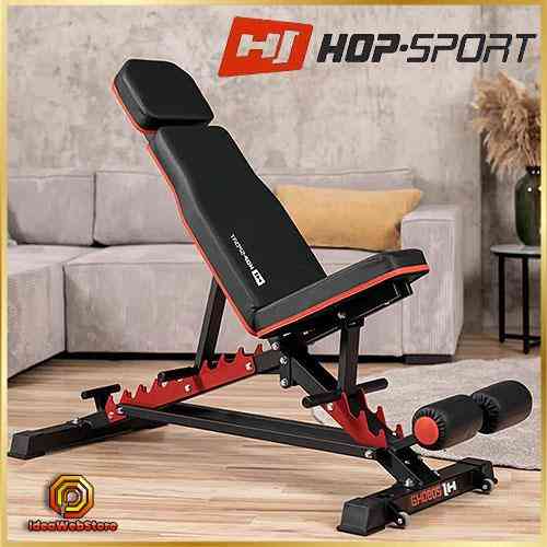Тренувальна лава багатофункціональна Hop-Sport для фітнесу та жиму, Силова лава універсальна для тренувань Київ