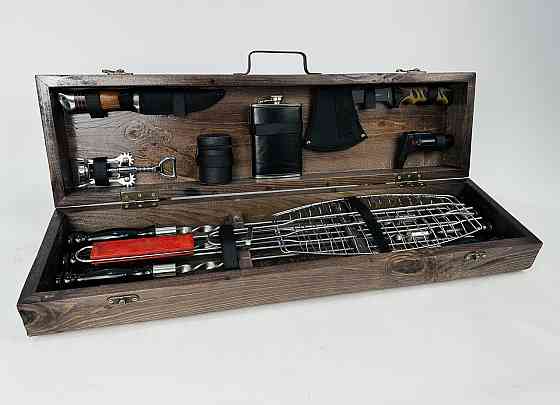 Подарунковий набір шампурів у дерев'яному кейсі ДРОВОРУБ HAPPY DAYS Тернопіль