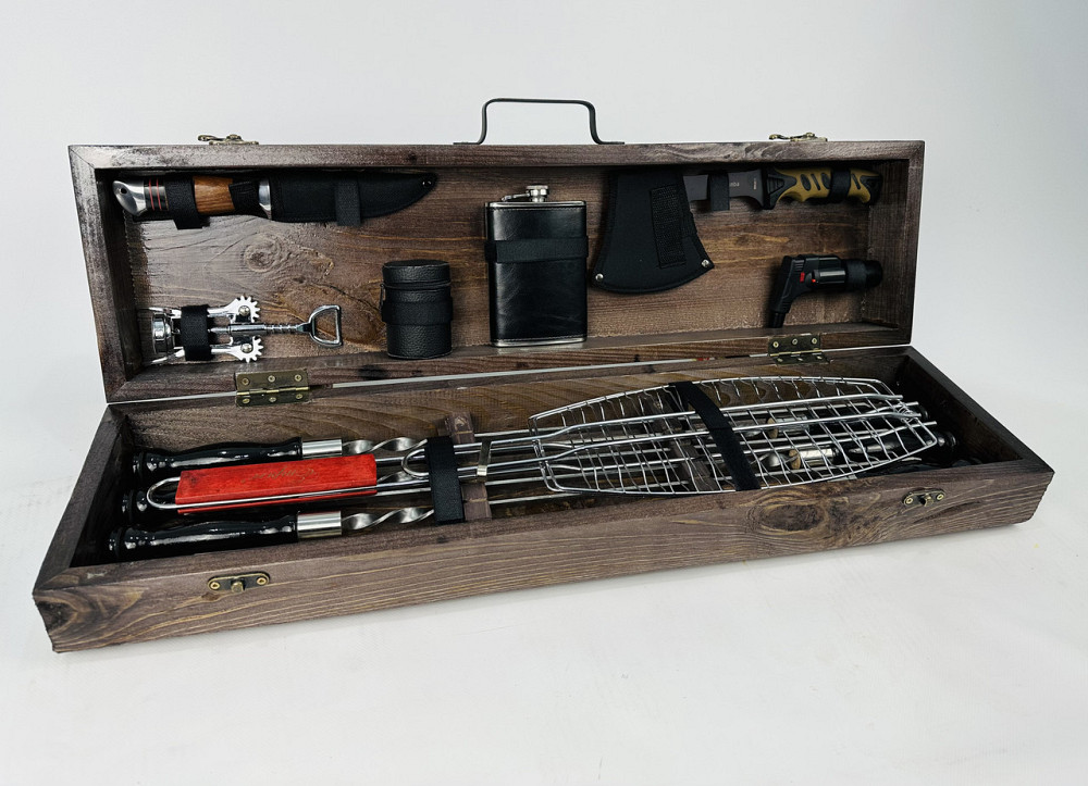 Подарунковий набір шампурів у дерев'яному кейсі ДРОВОРУБ HAPPY DAYS Тернопіль - фото 3