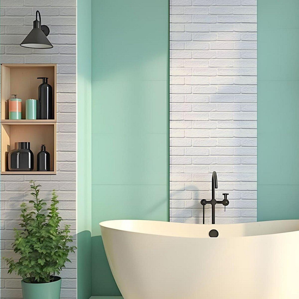 Декоративная ПВХ панель 960х480х4мм Белый кирпич SW-00001427 Днепр - изображение 5