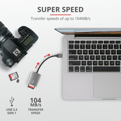Зчитувач флеш-карт Trust Dalyx Fast USB 3.2 Card reader (24135) Вінниця - фото 10