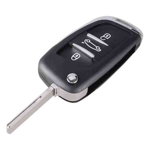 Выкидной ключ, корпус под чип, 3кн DKT0269, Peugeot, ниша CE0536, HU83 Винница