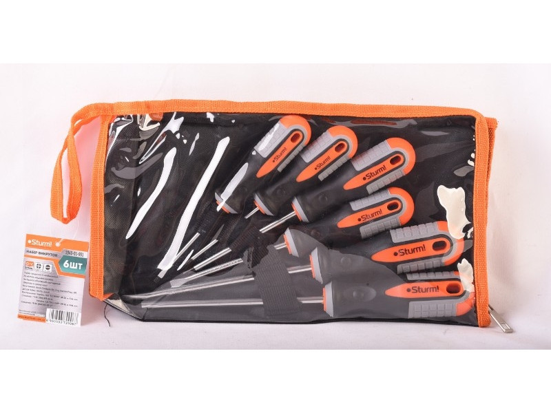 Набор отверток 6 шт в сумке Sturm 1040-01-SS1 (читать описание) Ровно - изображение 2