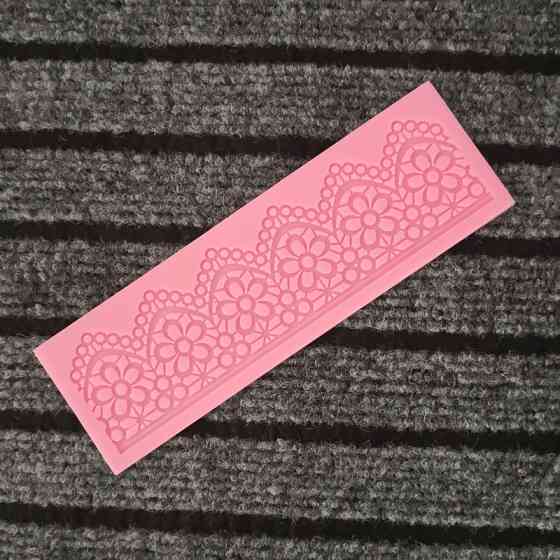 Молд силиконовый Кружево 178 на 50 мм розовый Киев