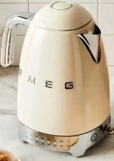 Чайник Smeg електричний 1,7л з терморегулятором, (колір: кремовий) Харків - фото 8