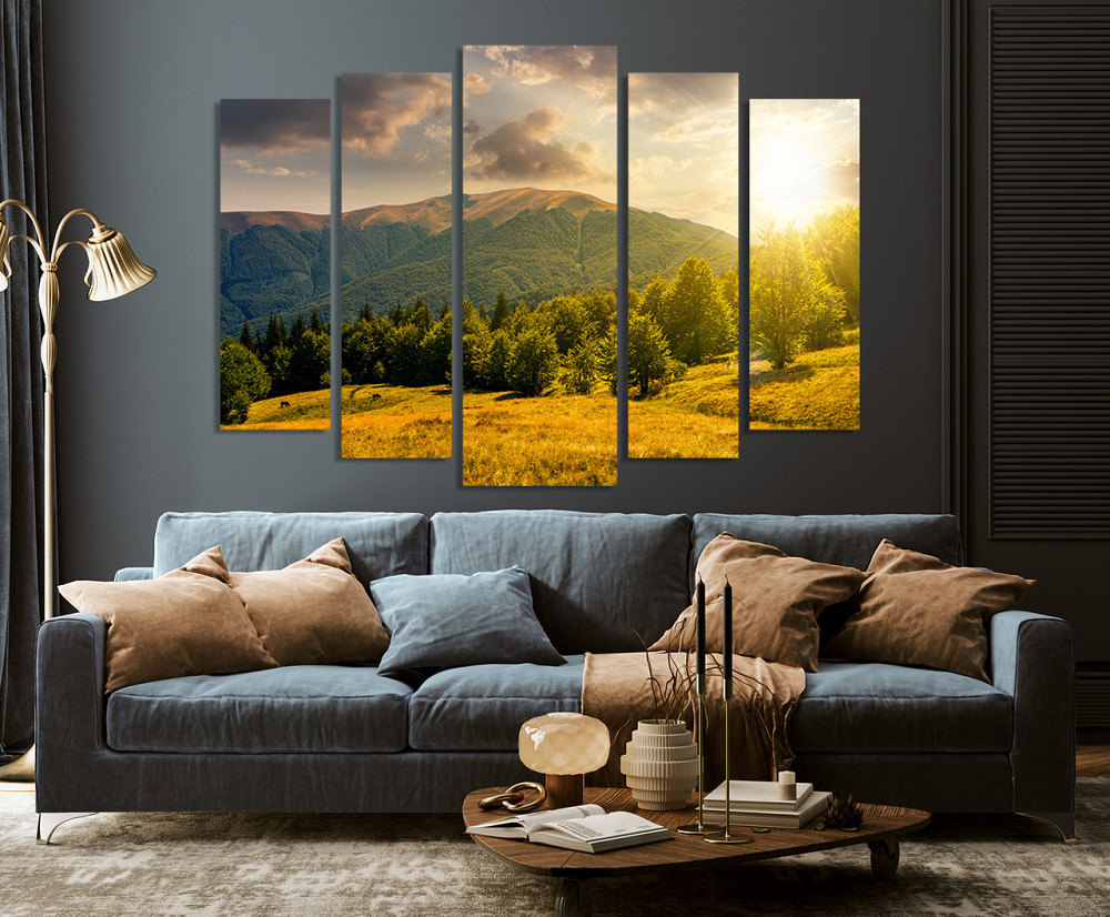 Модульна картина у вітальню/спальню Пейзаж гір LM008_5 105 x150 см Київ - фото 4