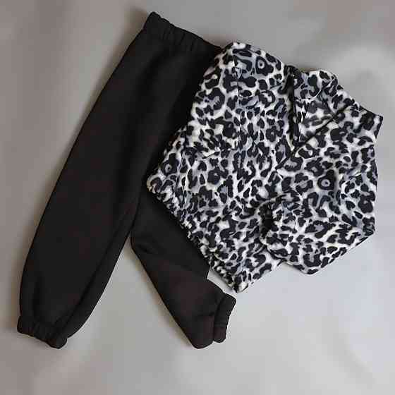 Чорний демісезонний костюм лео сірий (толстовка на блискавці + штани) 140 Кам'янець-Подільський