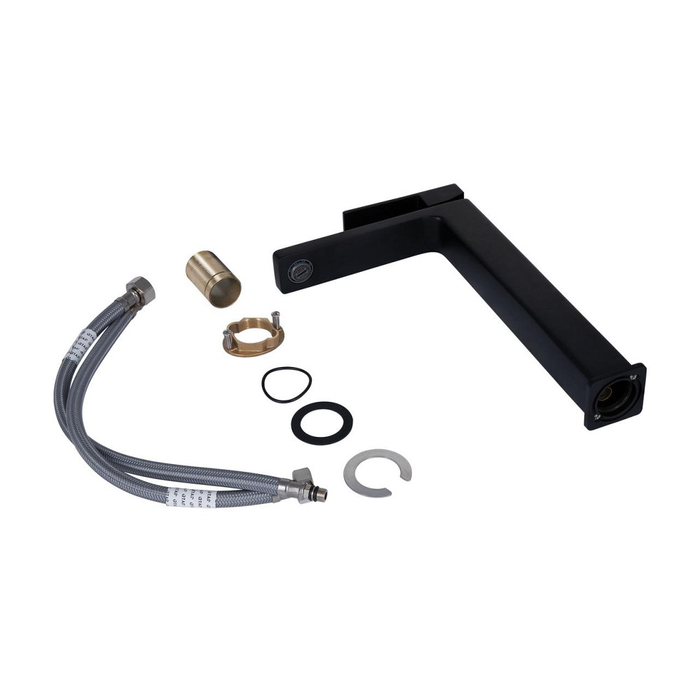 Змішувач для раковини Qtap Gemini високий QTGEM269BLM45678 Black Matt Київ - фото 4