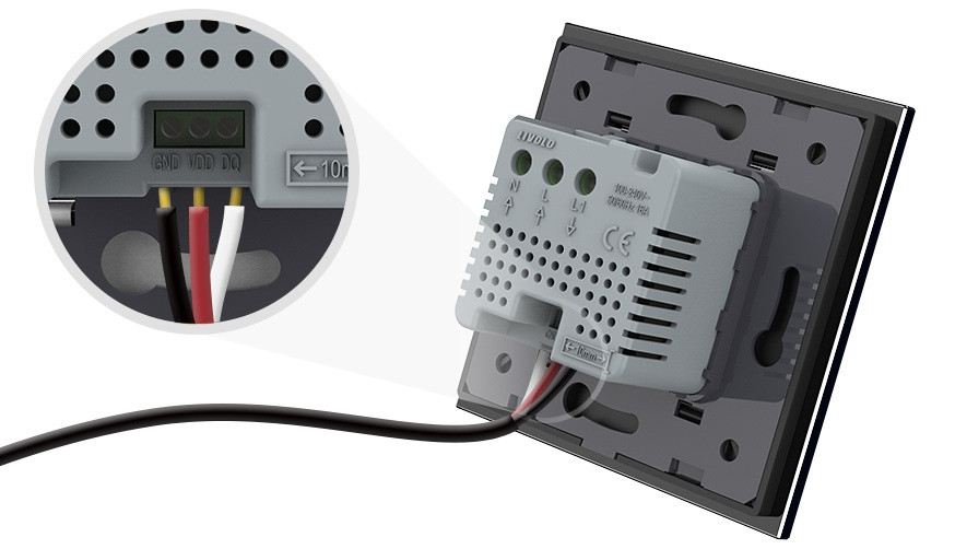 LIVOLO Датчик температури для теплої підлоги LIVOLO, провід 3 м, для гофри Devi (VL- ) Коломия - фото 2