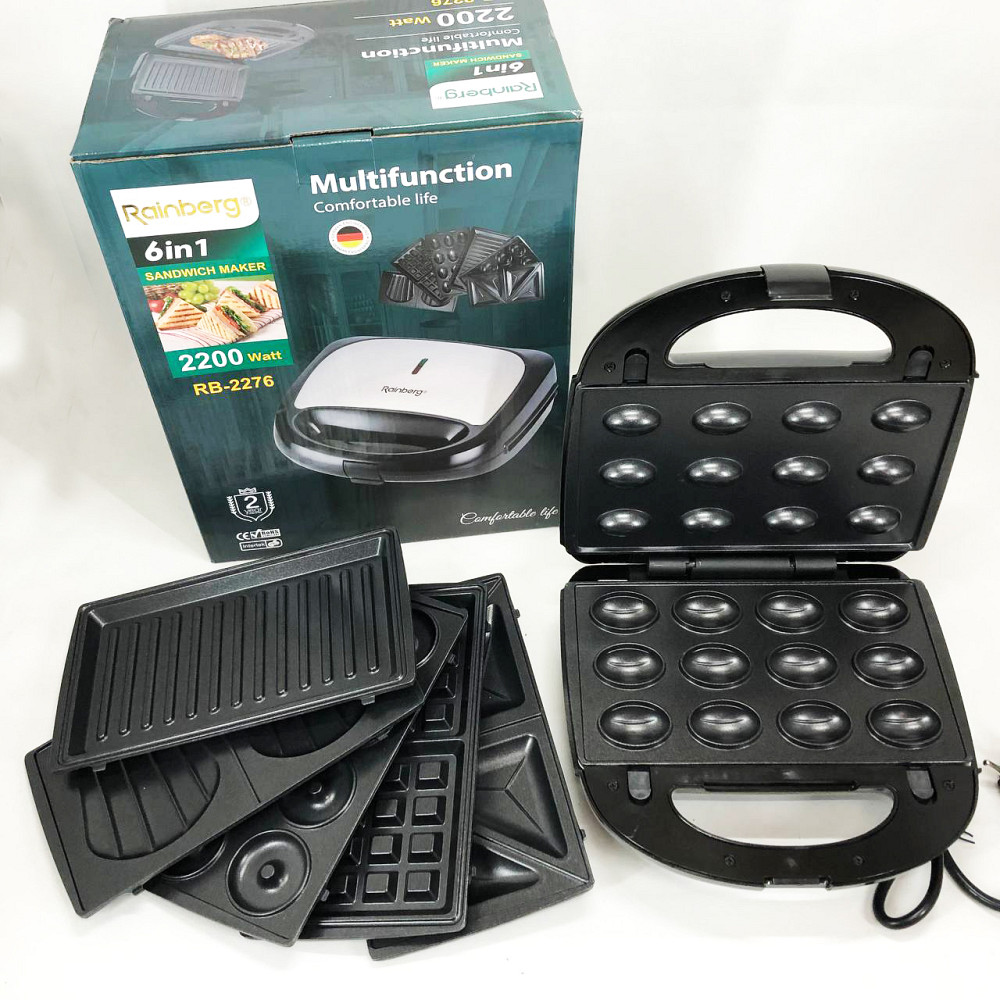 Мультипекарь для приготовления гриля Rainberg RB-2276 6 в 1 2200 Вт, Гриль для мяса овощей UJ-89 Львов - изображение 7