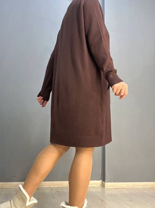 Платье женское LES ETOILES CLAIRES 8198 свитер оверсайз с карманами средняя длина one size, шоколад, one size Киев - изображение 14