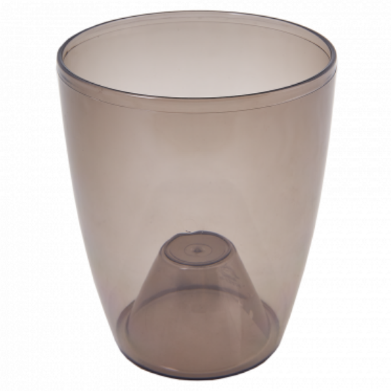 Вазон Орхідея 12*14см коричневий прозорий Алеана Житомир - изображение 1