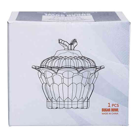 Yiwu Цукерниця скляна Ø9 см цукерниця з кришкою прозора HP-4-113 Коломыя