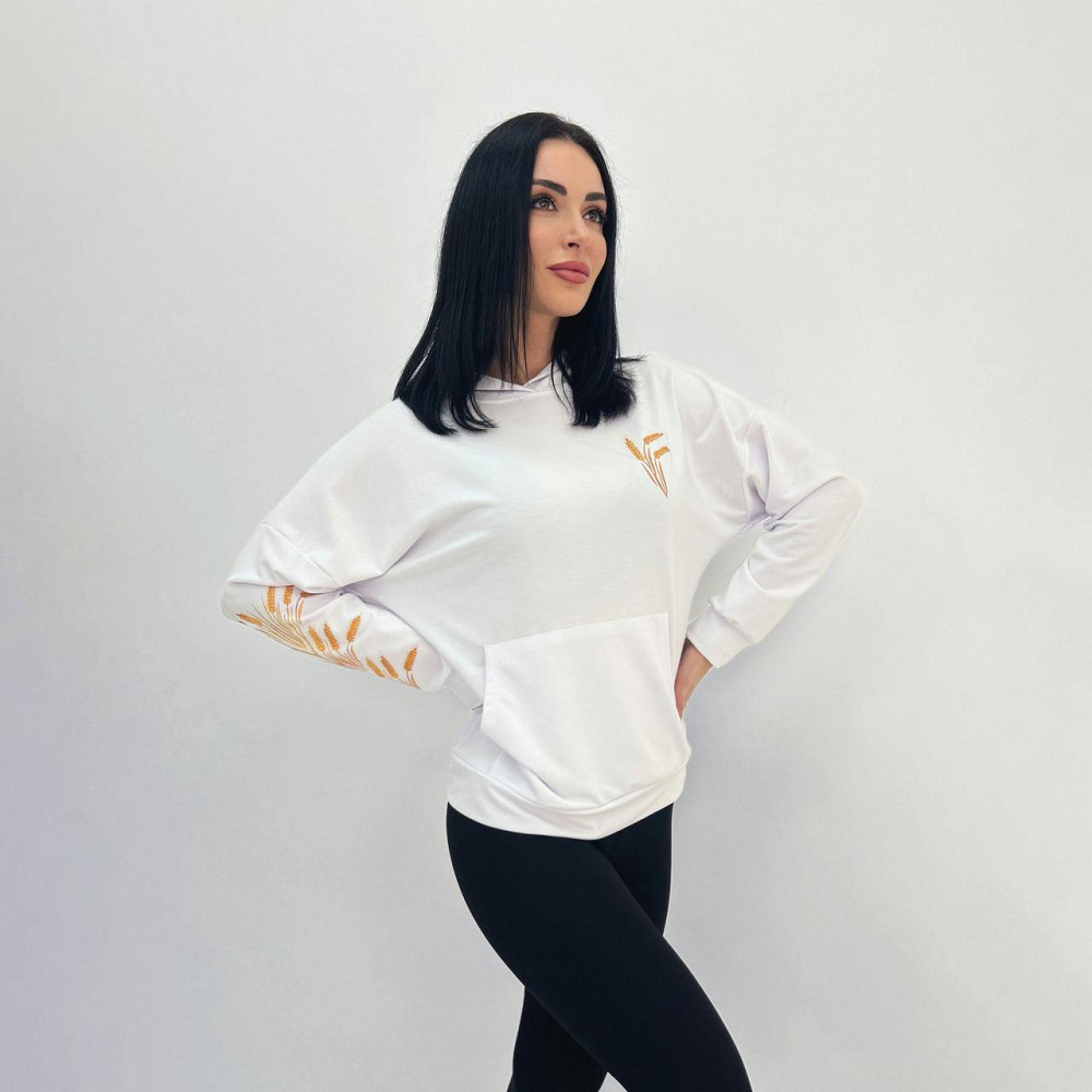 Демисезонный женский худи с принтом 