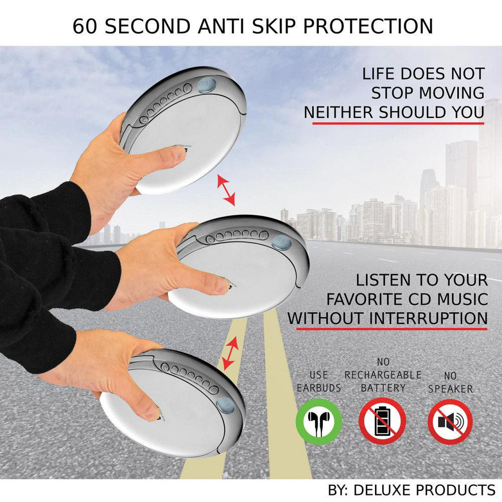 Портативный CD-проигрыватель Deluxe Products DP-PCD-001 ЖК-дисплей Днепр - изображение 6