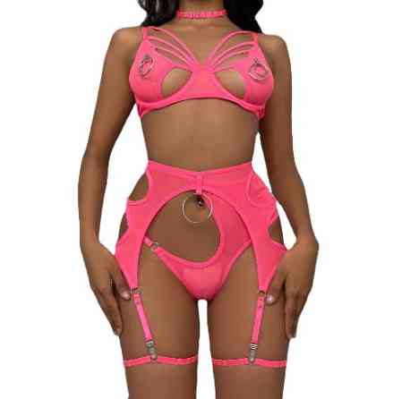 Комплект нижнего белья Бабочка эротический S розовый Киев