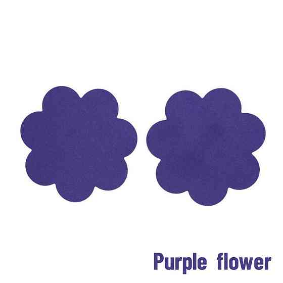 Наклейки на груди Ромашки 75 мм фіолетовий Київ