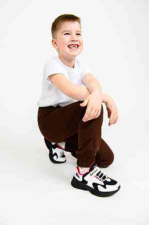 Брюки спортивные детские и подростковые, коричневые Крохатушка одяг Киев