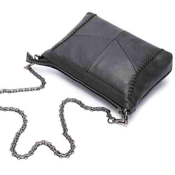 Сумка женская кожаная на одно отделение Vintage 20051 Черная Киев